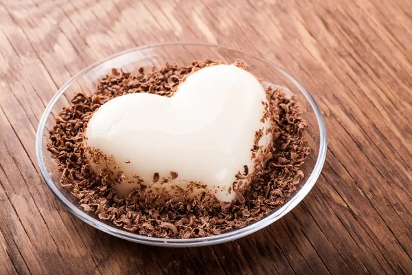 Gelatina nella forma di primo piano del cuore — Foto Stock