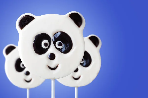 Lecca-lecca sotto forma di panda — Foto Stock