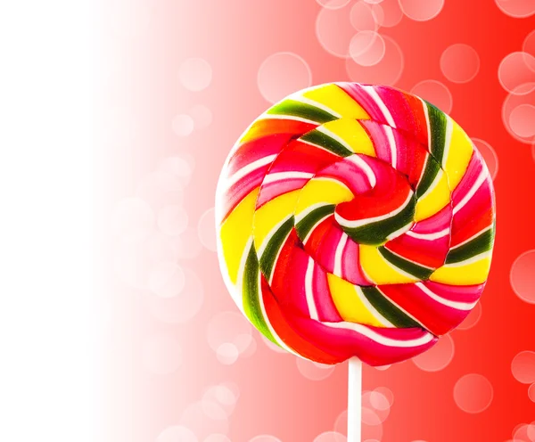 Färgglada runda form lollipop — Stockfoto