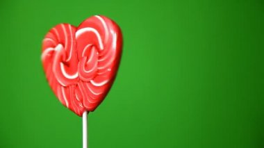 Lolipop bir kalp şeklinde