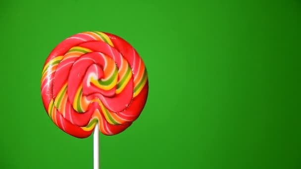 Lollipop in the form of an round — Stock Video