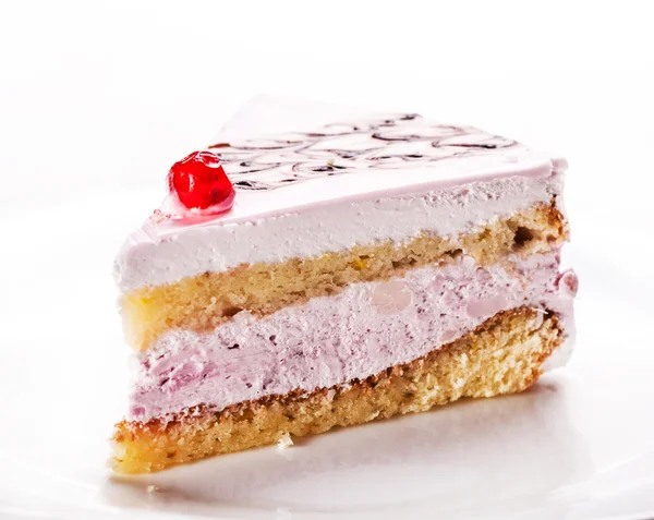 Chutné vanilkové řezy closeup dort — Stock fotografie