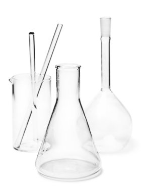 cam laboratuvar şişeler kümesi 