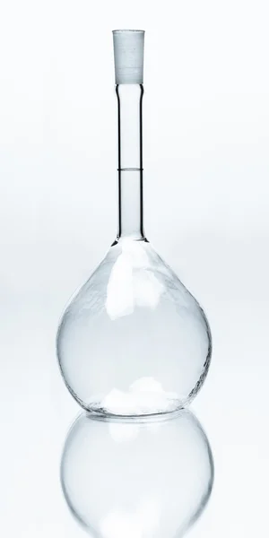 Bouteille en verre chimique gros plan — Photo