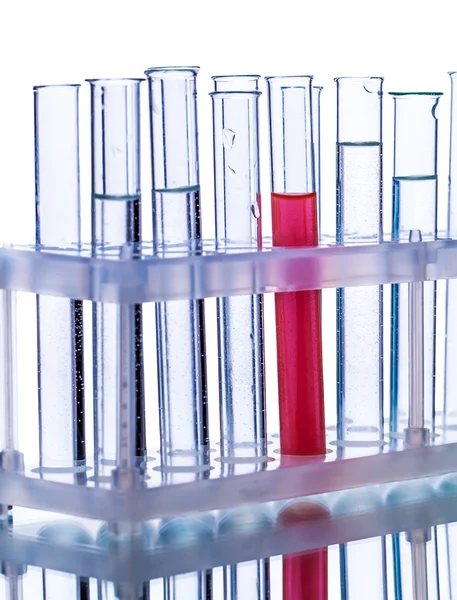 Chemical test tubes with reflection Stock Picture