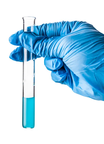 Test tube in hand — Stock Photo, Image