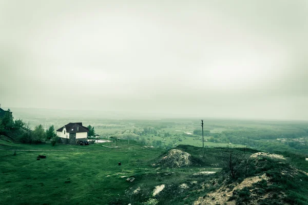 Zielone pole krajobrazu — Zdjęcie stockowe