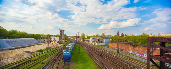 A estação ferroviária de reparação — Fotografia de Stock