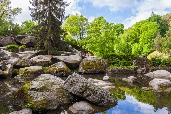 Lake with large rocks — Stock Photo, Image