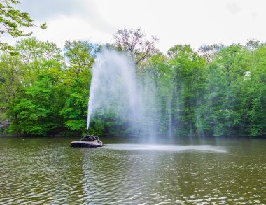 Çeşme ile peyzaj göl 