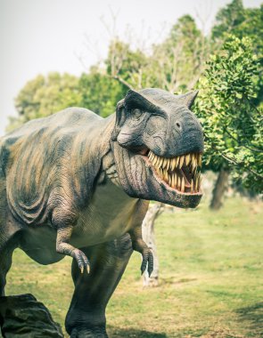 Antik soyu tükenmiş dinozor tyrannosaurus 