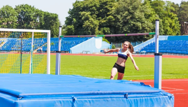 Competitions on high jump — Stock Photo, Image