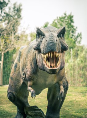 Antik soyu tükenmiş dinozor tyrannosaurus 