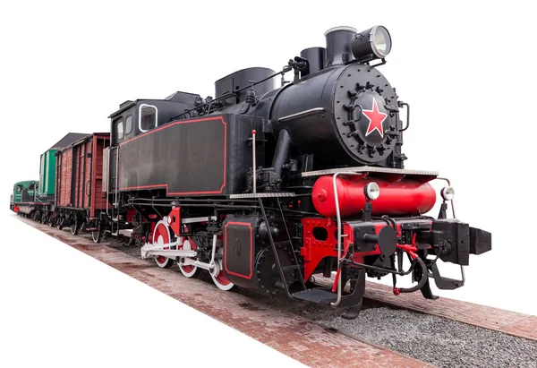 Vintage,big, steam train — 스톡 사진