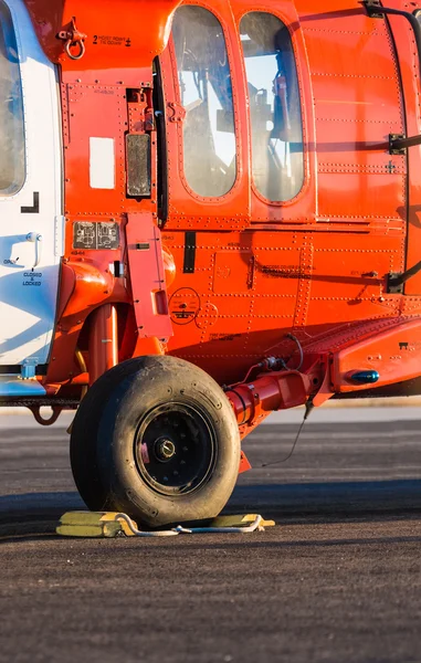 Orange military helicopter — Stock Photo, Image