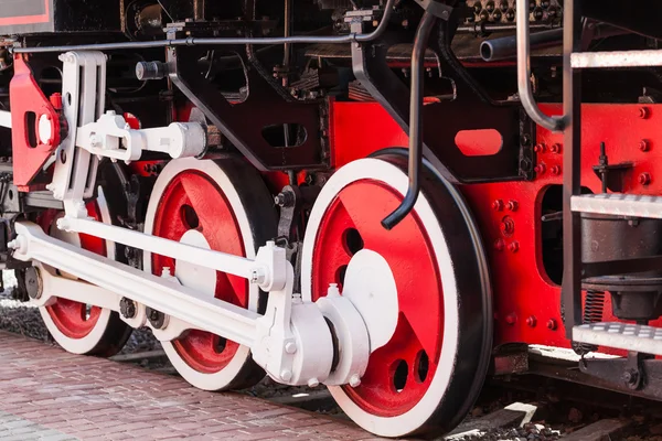 Vintage, primer plano del tren de vapor — Foto de Stock