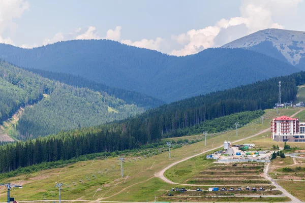 Bukovel ski resort from top — Stock Photo, Image