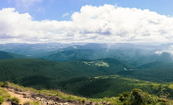 Tourist climb to the top of Hoverla — Stock Photo, Image