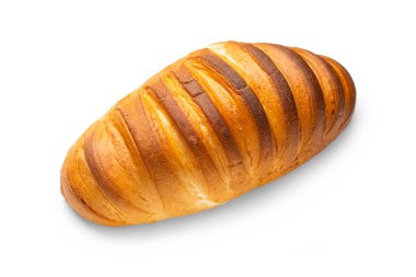 Ekmeğin tamamını izole edilmiş beyaz bir arkaplanda yakın plan çekeceğiz.