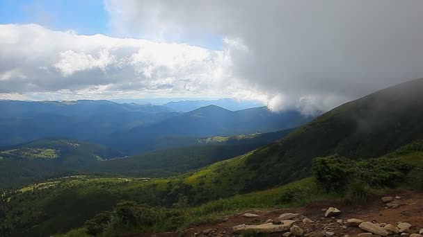 View from the top of Carpathian — Stock Video