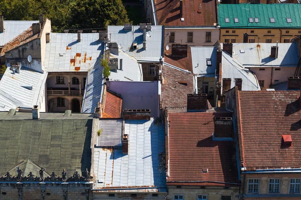 Bekijken boven de daken — Stockfoto