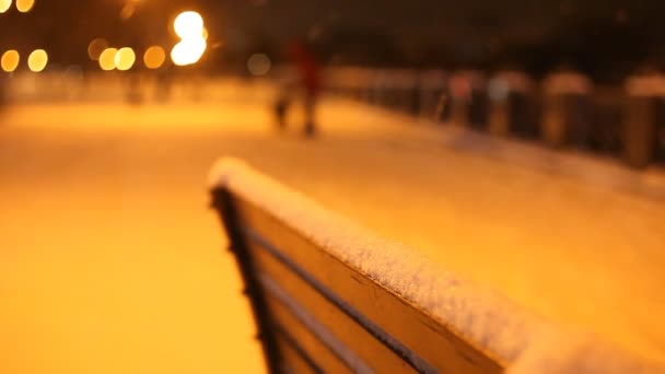 Paisaje de invierno de la ciudad — Vídeo de stock