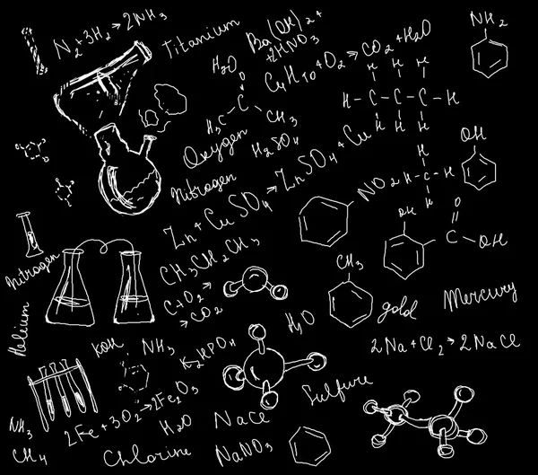 Drawing the chemical theme — Stock Photo, Image