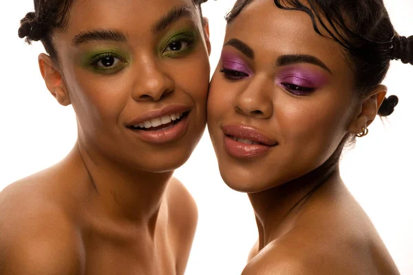 Portrait of a two beautiful young African american women . Stock Photo