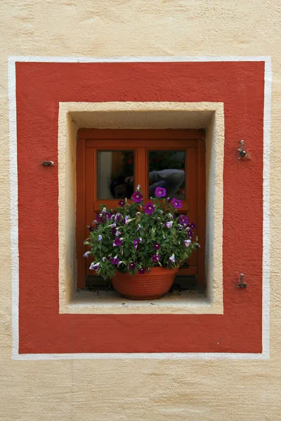 Windows Old Historical Buildings Mauterndorf Austria Stok Fotoğraf