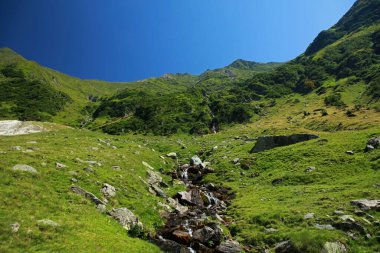 Romanya 'nın Fagaras Dağları Dağı manzarası