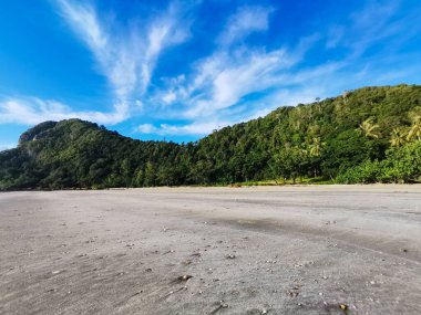 Bu Malezya 'daki sahil sahilinin bir görüntüsü..