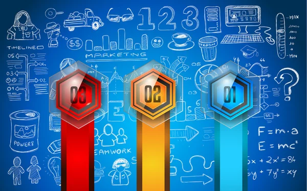 Modelo de Layout de Infográfico Limpo —  Vetores de Stock