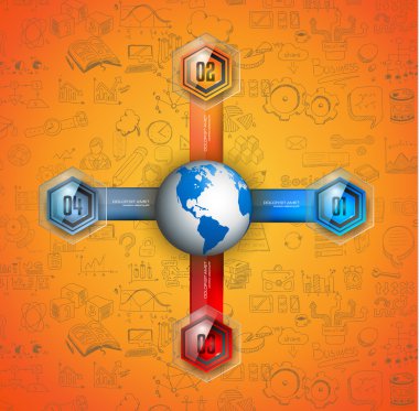 Temiz Infographic düzeni şablonu