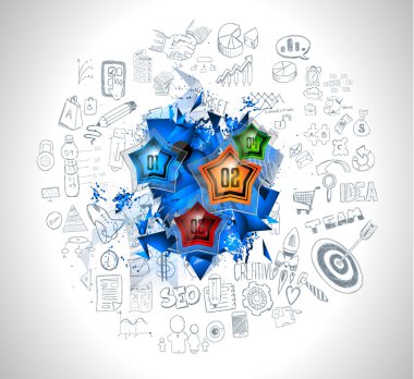 Temiz Infographic düzeni şablonu