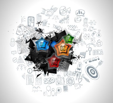 Temiz Infographic düzeni şablonu