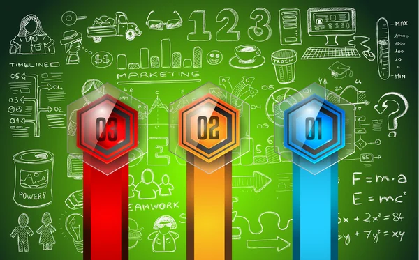 Vorlage für saubere Infografik — Stockvektor