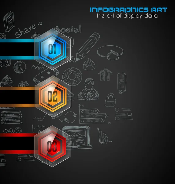 Plantilla de diseño de infografía limpia — Vector de stock