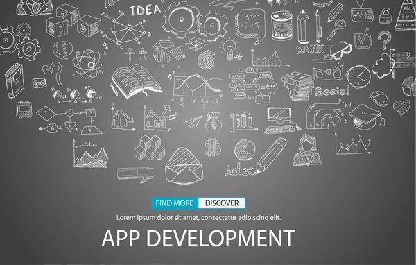 App ontwikkeling Concept achtergrond — Stockvector