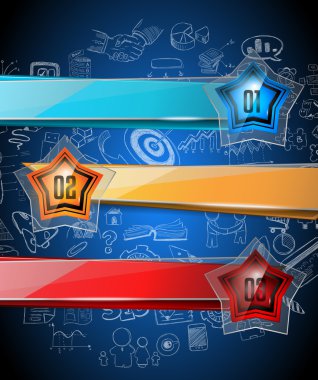 Seçenek düğmeleri ile Infographics karmaşık düzen