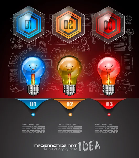 Infographics complex layout with option buttons — Stock Vector