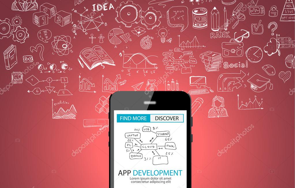 App Development Concept Background — Stock Vector © DavidArts #103065258