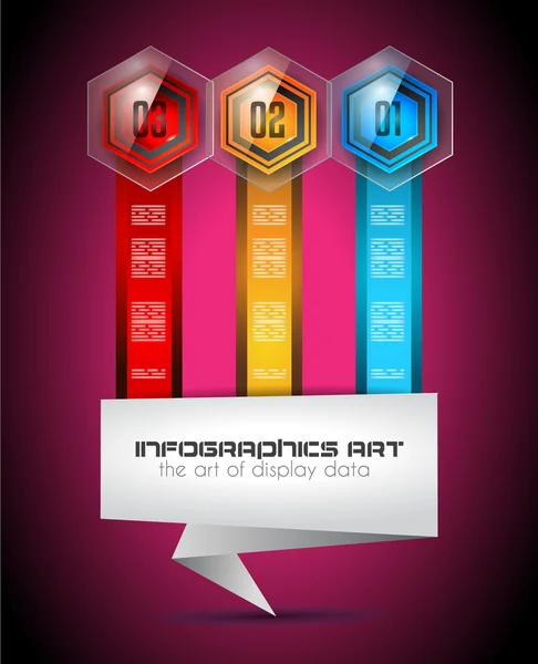 Infografik komplexes Layout mit Optionstasten — Stockvektor