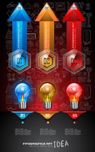 Infografik komplexes Layout mit Optionstasten — Stockvektor