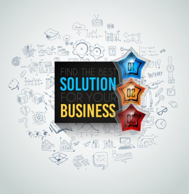 Seçenek düğmeleri ile Infographics karmaşık düzen