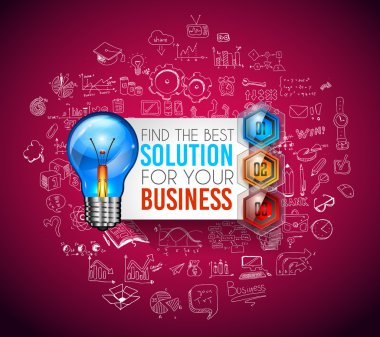 Seçenek düğmeleri ile Infographics karmaşık düzen