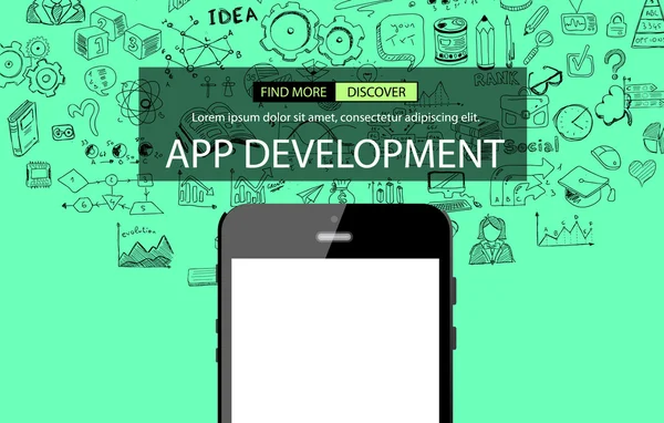 App utveckling konceptet bakgrund — Stock vektor