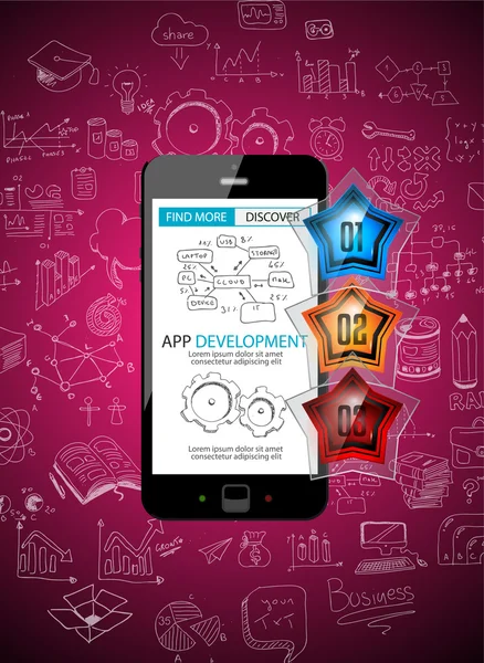 Développement d'applications Concept Infpgraphique — Image vectorielle