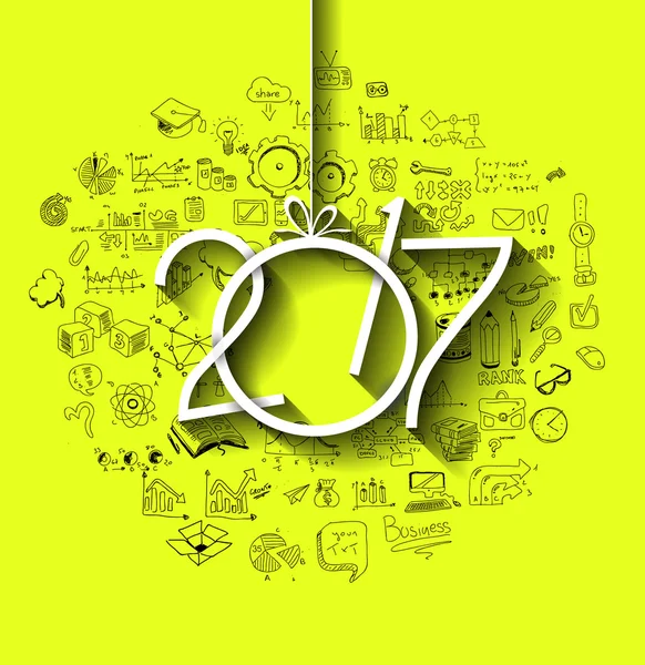 2017 New Year and Business Plan Background — Stock Vector