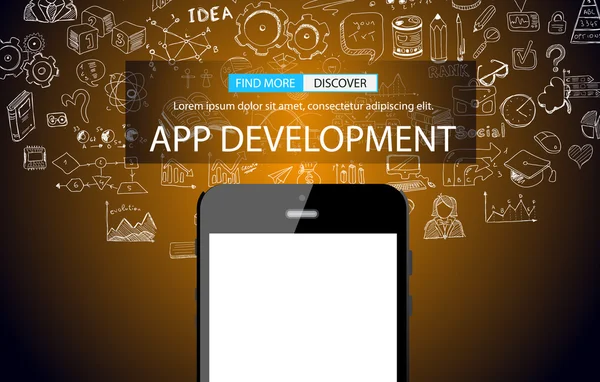 App utveckling Infpgraphic koncept — Stock vektor