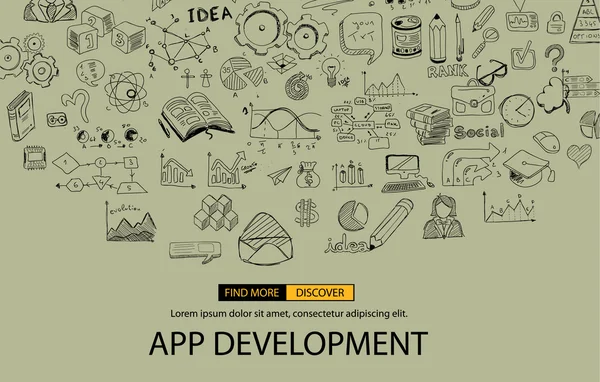 Έννοια του app ανάπτυξης Infpgraphic — Διανυσματικό Αρχείο